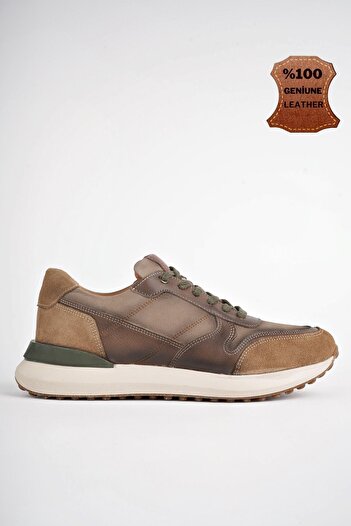 MUGGO Mertens Guaranteed - Genuine Leather Lace-Up Men's Casual Shoes