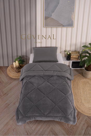 Güvenal Elite Wellsoft Single Luxury Quilt Set - Sleeping Set with Double Sided Pillow and Case