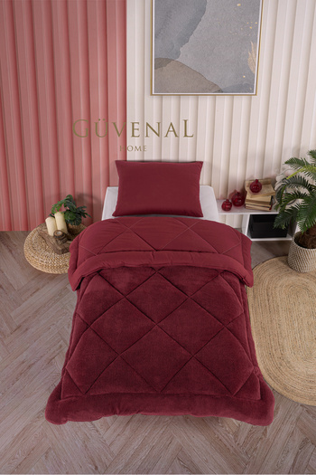 Güvenal Elite Wellsoft Single Luxury Quilt Set - Sleeping Set with Double Sided Pillow and Case
