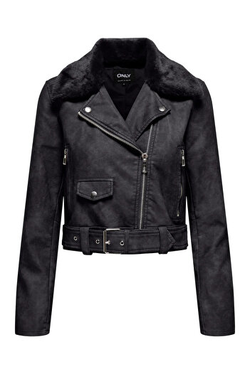 Jack & Jones Jachetă motociclist pentru femei 15322399   ONLMACY SPĂLAT BIKER CC OTW