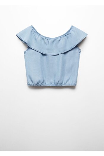 MANGO Kids Geknöpfte Jeansbluse