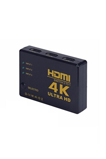 MAXGO 2127 4k Hdmi Çoklayıcı Çoğaltıcı Switch Splitter 3 Port Kumandalı Ultra Hd