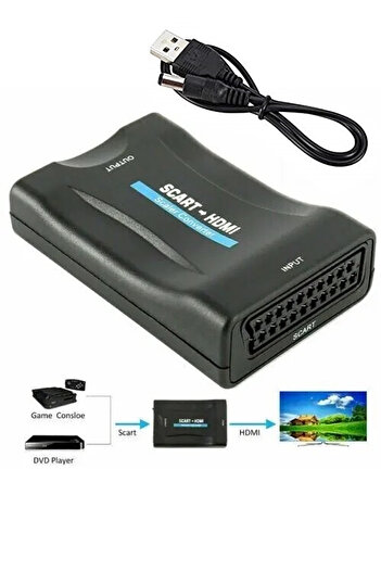 MAXGO 3016 Scart to HDMI Av Video Converter Adapter