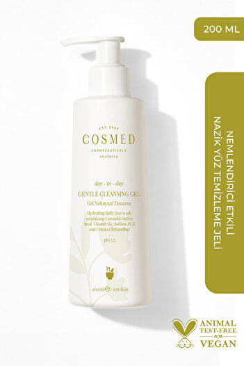 COSMED Day-to-day Gentle Cleansing Gel - Yüz Temizleme Jeli - Karma Cilt Yıkama Jeli 200 Ml