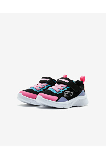 SKECHERS Microspec - Bright Retros Küçük Kız Çocuk Siyah Spor Ayakkabı 302348n Bkmt