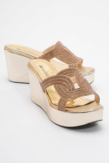 Ccway Women's Padded Slippers GOLD GOLD