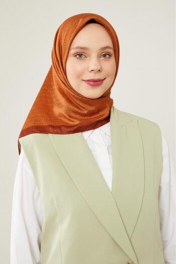 Levidor Copper Colored Monogram Scarf