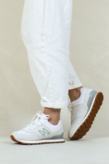 Hammer Jack Chile Genuine Leather White Puruty-Crepe Women's Sneakers