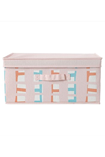 Miniso Kapaklı Katlanır Saklama Kutusu (Büyük) - Pembe