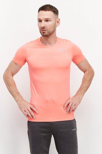Puma Men Sportswear Fit Short Sleeve Running T-Shirt, Pink