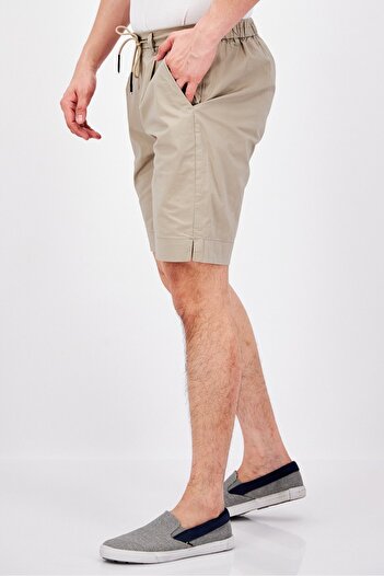 Sorbino Men Solid Basic Shorts, Beige