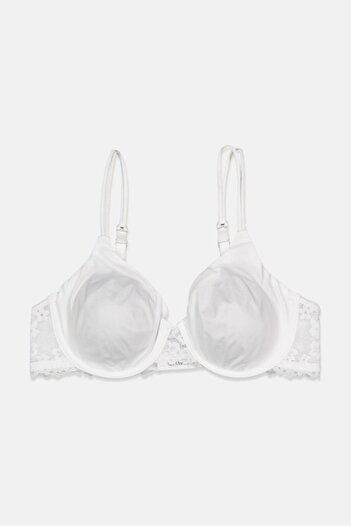 Tchibo Women Non,Padded Lace Underwire Bra, White