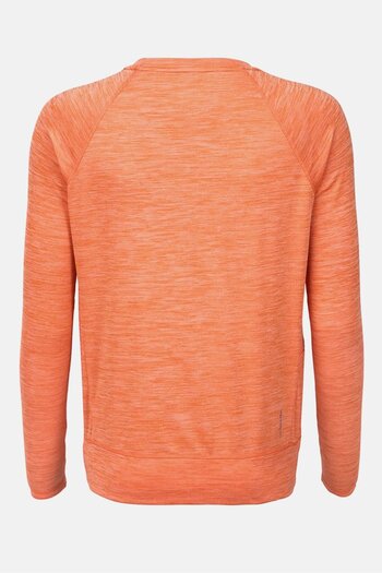 Tchibo Women Crew Neck Plain Long Sleeve Top, Orange