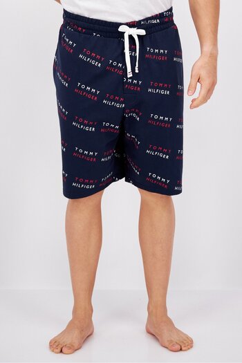 Tommy Hilfiger Men Drawstring Printed Pajama Shorts, Multicolor