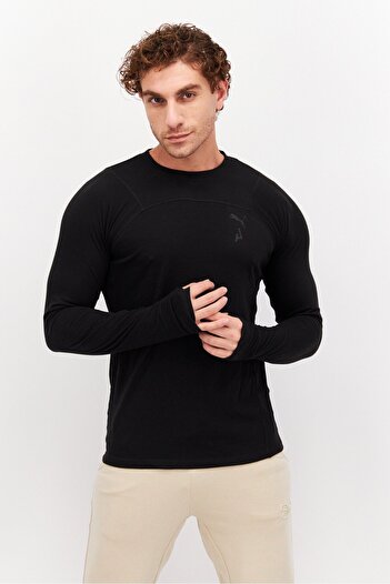 Puma Men Sportswear Fit Long Sleeve Training T Shirt, Black