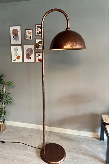 Bamyum Patina Lambader Modern Dekoratif Metal Oturma Odası Çalışma Odası Zemin Lambası