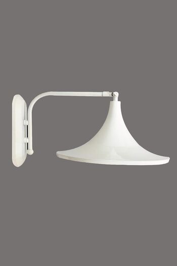 Bamyum Large White Articulated Decorative Wall Sconce Metal Movable Lamp Rustic Hotel Restaurant Cafe