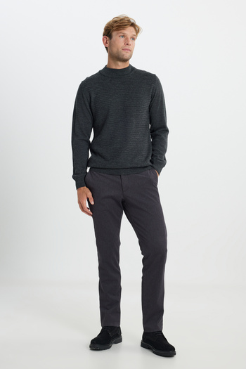 ALTINYILDIZ CLASSICS Βαμβακερό Comfort Fit Relaxed Cut Πλαϊνή τσέπη ελαστικό ΚΑΦΕ παντελόνι