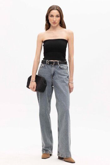 SHERIN Blue Straight Fit Jeans