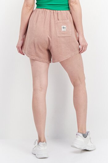 Stussy Women Basic Textured Shorts, Pale Pink
