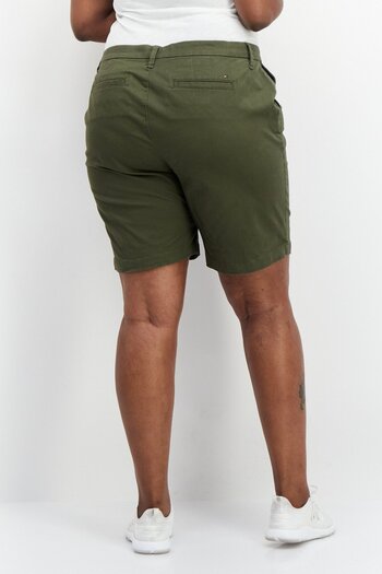 Tommy Hilfiger Women Plus Size Solid Basic Shorts, Olive