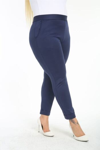 Esina Women's Diver / Scuba Fabric Ankle Length Trousers