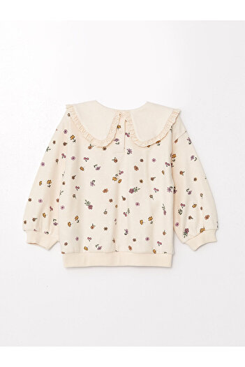 LC Waikiki Lw - Baby Collar Floral Baby Girl Sweatshirt
