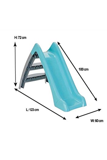 PİLSAN Turkuaz Funny Kaydırak L:109,50 W: 27 H:59 cm