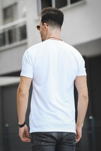 Oksit Ανδρικό μπλουζάκι Ft Dont Limit Printed Waffle Crew Neck Lycra Slim Fit