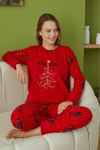 PİJAMOOD Pijamood 6017 Red Women's Pajama Set