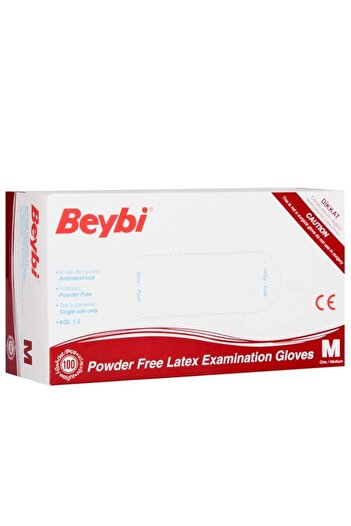 Beybi Latex Powder Free (m) Medium Size Examination Gloves 100 Pack