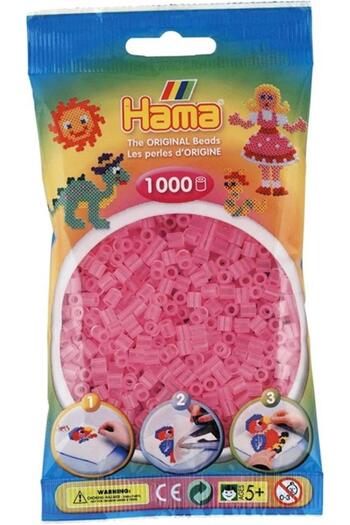 Hama 1.000 διαφανείς ροζ μίντι χάντρες