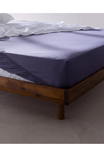 Madame Coco Manon Double 100% Cotton Ranforce Elastic Sheet - Purple