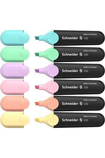 SCHNEIDER Pastel Highlighter 6-Piece Job Card Set - Box 115097