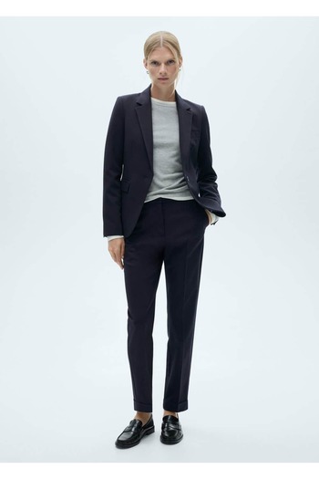 MANGO Woman Straight cut fabric pants