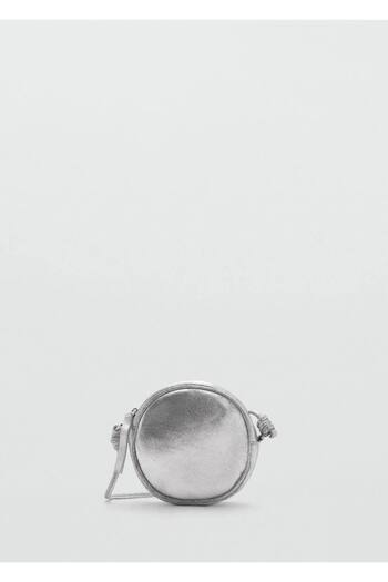 MANGO Kids Leather Metallic Bag