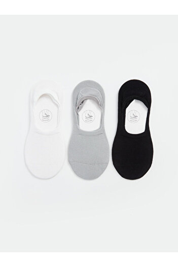 LC Waikiki Lcw Flat Non-Slip Heel Women's Ballerina Socks 3 Pack