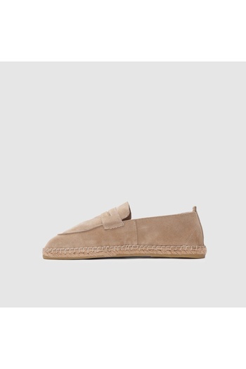TOGO Bej Süet Erkek Espadril Loafer Ayakkabı[052051]
