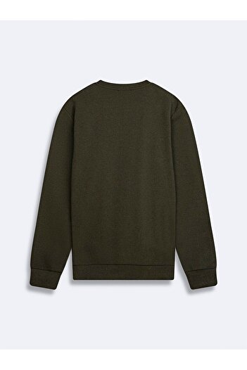 Ltb O-Neck Long Sleeve Green Sweatshirt
