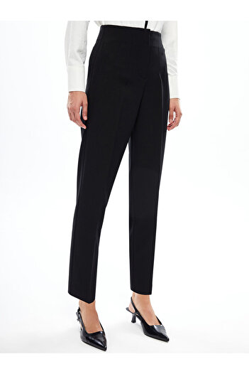 LC Waikiki Classic New Black Standard Fit Women's Cigarette Pants