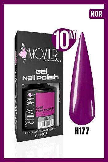 MOZIUR Kalıcı Oje Uv Led H177 (MOR) 10ml