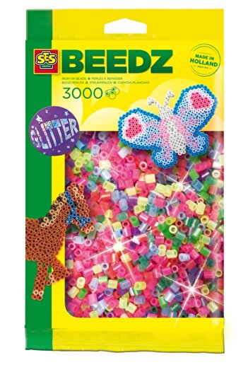 SES Creative Beedz - 3000 τεμάχια ασημένιες χάντρες σιδήρου
