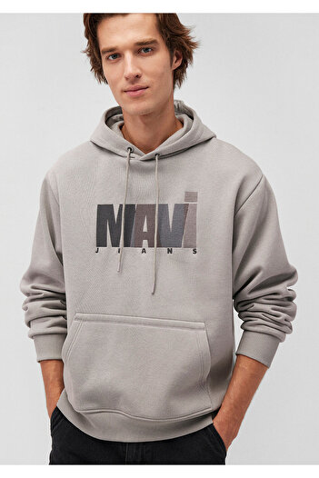 Mavi Jeans Logo Printed Gray Sweatshirt 0S10199-70093
