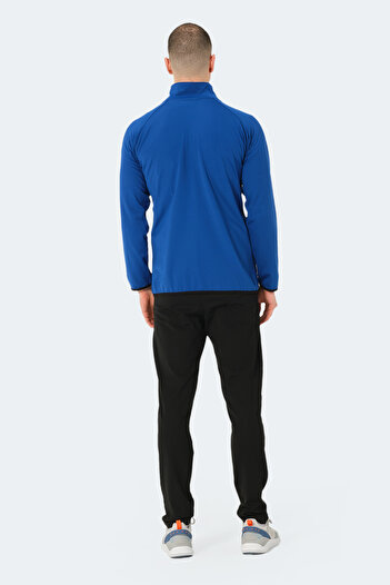 Slazenger Σετ ανδρικής φόρμας ORRA IN με φερμουάρ, όρθιο γιακά και τσέπες Saks μπλε