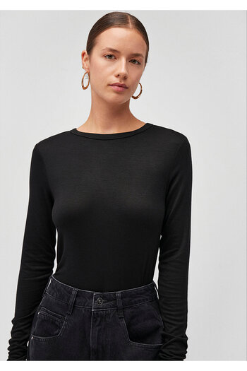 Mavi Long Sleeve Black Basic T-Shirt Fitted / Fitted 1612818 -900