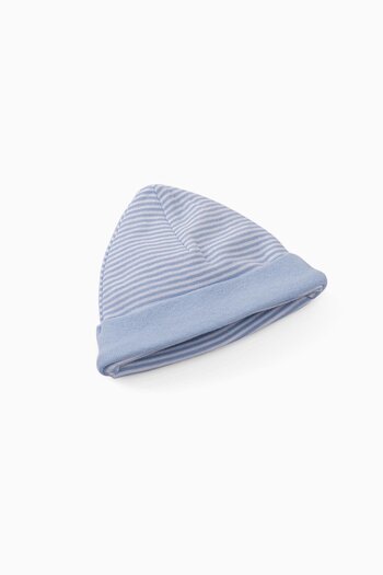 Uygun Bebe Blue Striped Newborn Hat