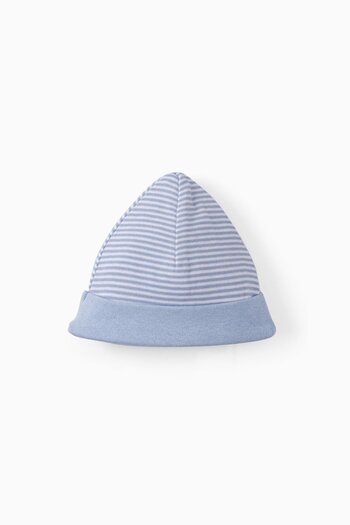 Uygun Bebe Blue Striped Newborn Hat