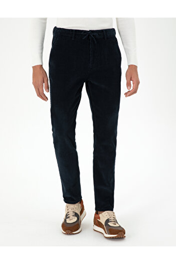 Pierre Cardin Lacivert Carrot Fit Kadife Kanvas Pantolon 50295927-VR033