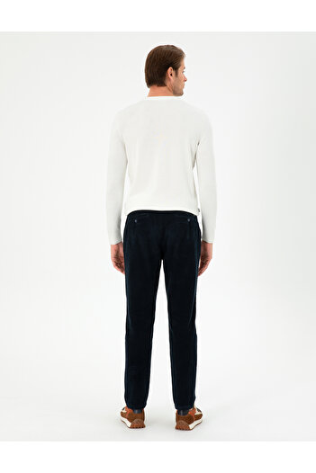 Pierre Cardin Lacivert Carrot Fit Kadife Kanvas Pantolon 50295927-VR033