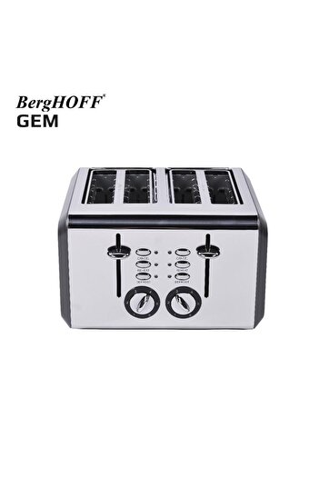 Berghoff Gem Tıtan Bright Silver Gray Four Slice Toaster